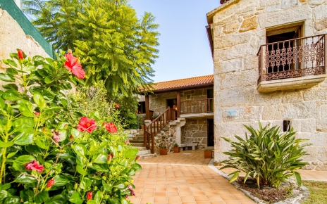 The villa in an early summer mood with flowers