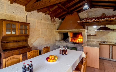 Summer house built in barbecue and kitchen