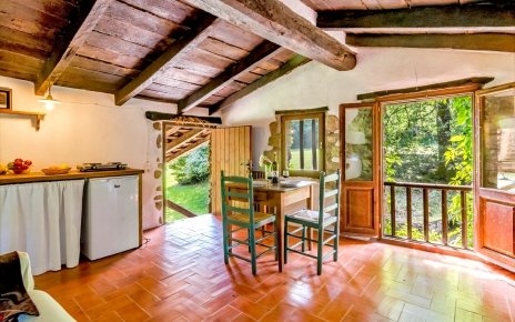 Living space / kitchenette in casita