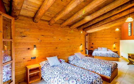 Double bedded room with additional beds