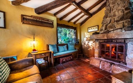 Sala de estar y chimenea