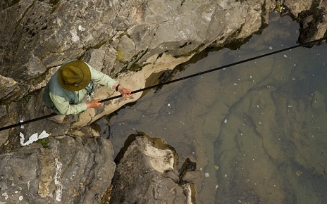 Trout fishing in Cangas de Onis river