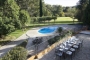 Dining for 10 people above the pool garden