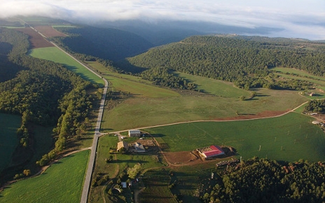 Country road north to the Pyrenees