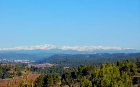 View from the villa: the Pyrenees, snowy in November 