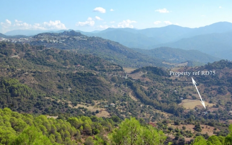 Villa location looking east. Gaucin is high up on the left