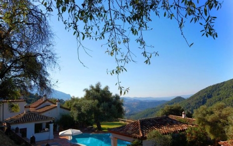 The villa seen from above