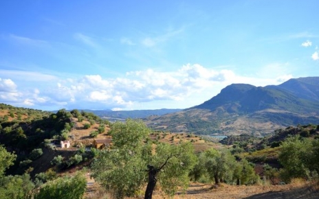 The villa on the left and Zahara lake on the right