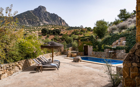 Pool area with views