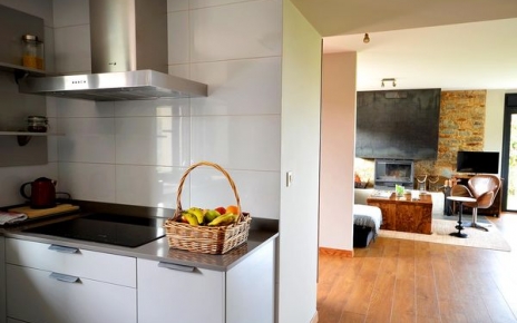 Kitchen, reception and living areas