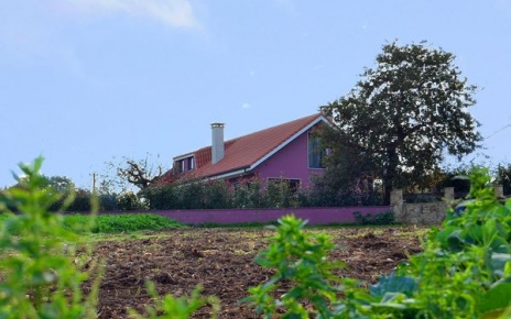 The villa seen from another field
