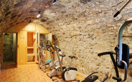 Gym (with sauna) is well equipped