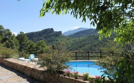 Piscina desde la terraza delantera