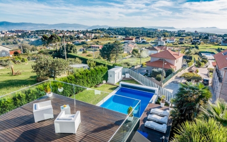 Entorno auténtico de Galicia con vistas al mar