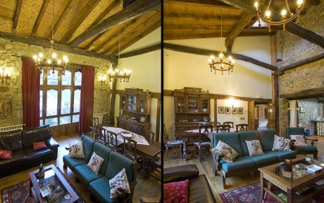 Open plan living area with views