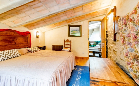 Attic bedroom, door opens to mezzanine