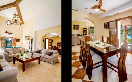 Dining and living areas