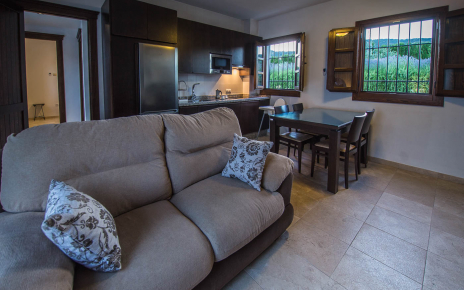 Open plan kitchen / living in Casita annexe