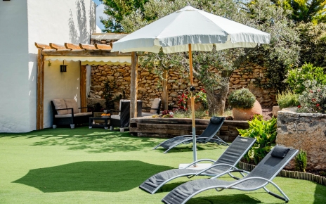 Outdoor relaxing by pool