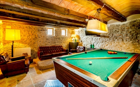 Lounge with billiards and seating area