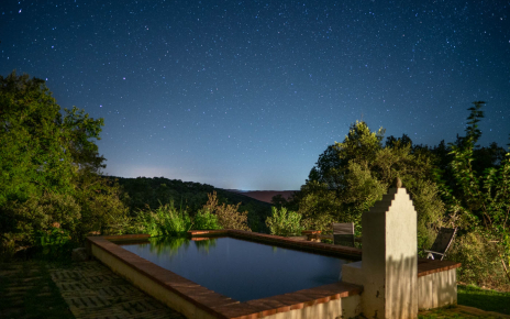 Your natural pool at night time