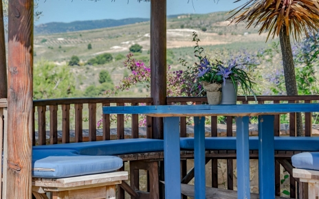 Gazebo junto a la piscina