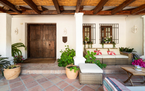 Main door to your villa and seating area on the right