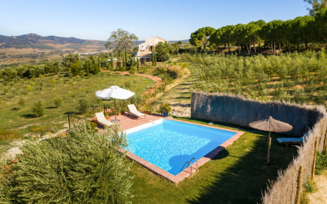 The pool is about 90 metre away from the property