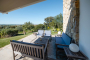 Chill out area next to outdoor dining table 