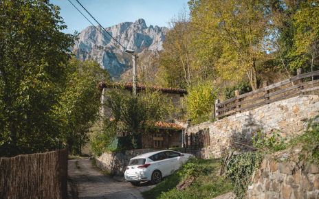 Parking space next to the house for one car
