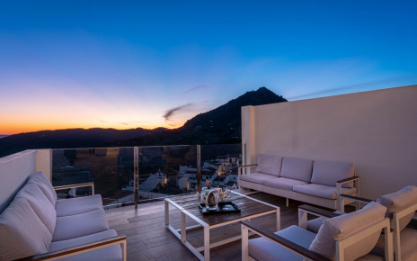 Chill out area at night time