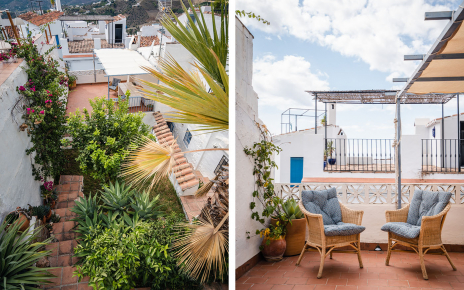 Hay dos terrazas con sombra