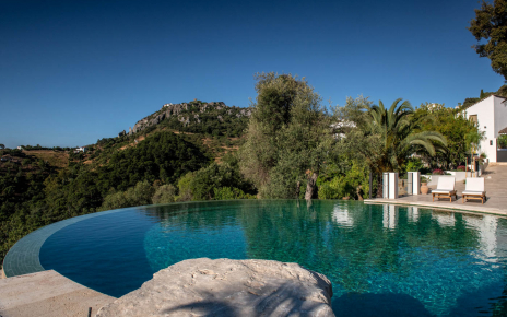 Views of Gaucin castle (lit at night)