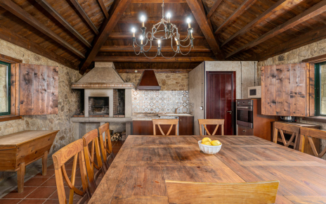 The indoor grill house with dining room