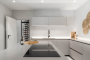 Designer kitchen with access to cellar