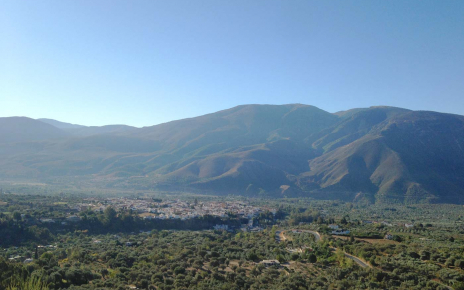 This Orgiva and Guadalfeo valley seen from above
