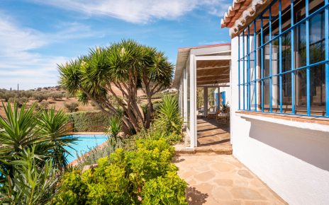 Terraza cubierta a lo largo de la casa