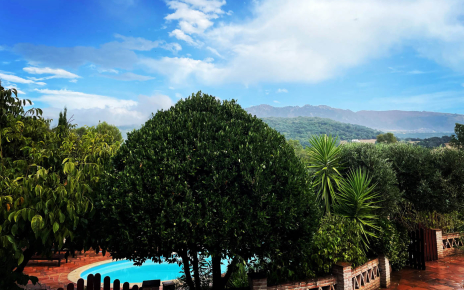 The pool area can be gated