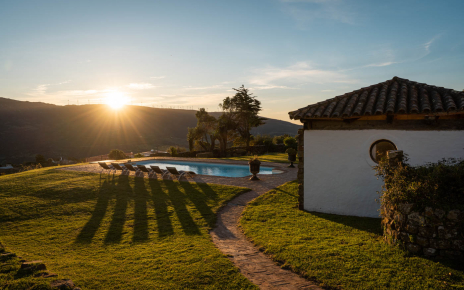 Sunrise over the pool