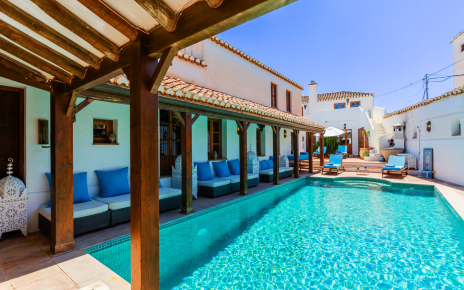 Village house with pool, terraces and patio
