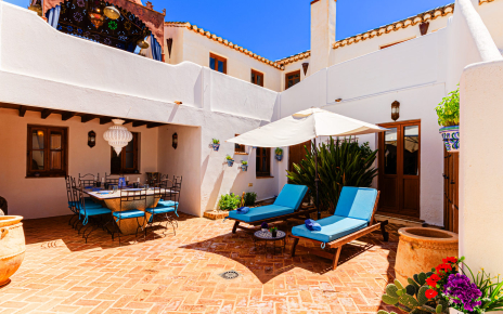 Furnished terrace/pool accessed from bedroom and kitchen