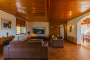 Living area with glass panelled terrace