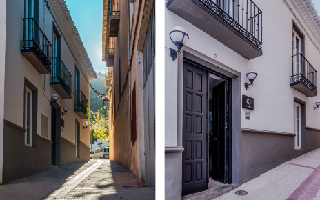 Main door to your boutique villa located in a village