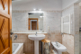 En suite facilities with bathtub and walk-in shower