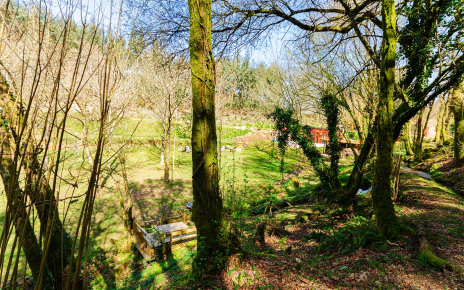 Vistas de la casa desde la parte superior de la finca