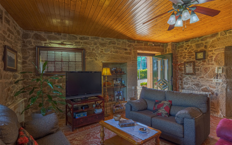 Door to porch and parking area