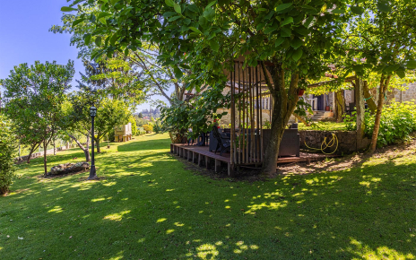 Terrace with the house just behind