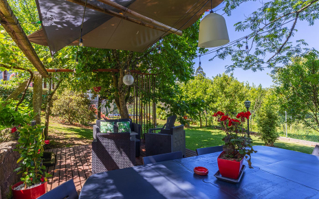 The pergola is also next to kids play area