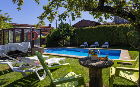 Relaxing by the pool
