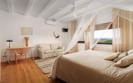 Master bedroom on first floor with lovely views